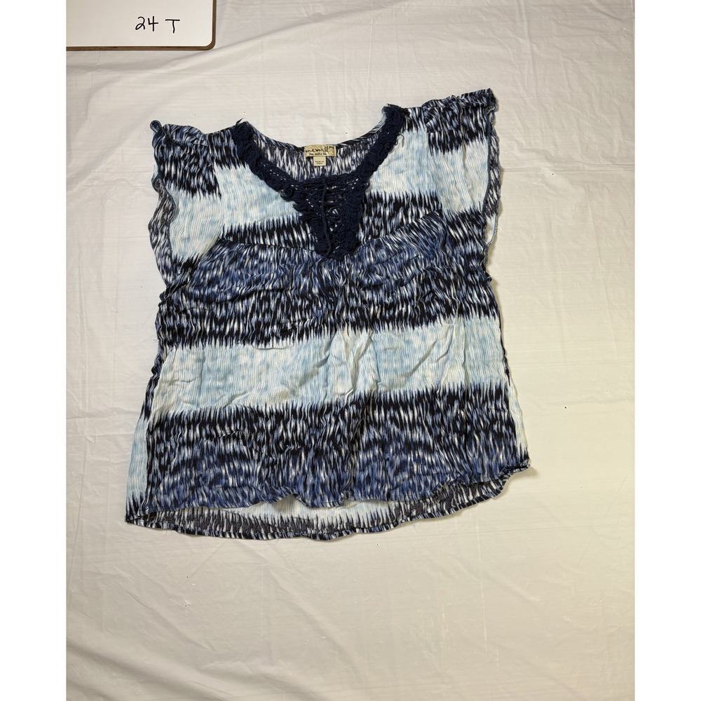 Womens One World short sleeve blouse, multicolor designs, Petite Medium (PM)